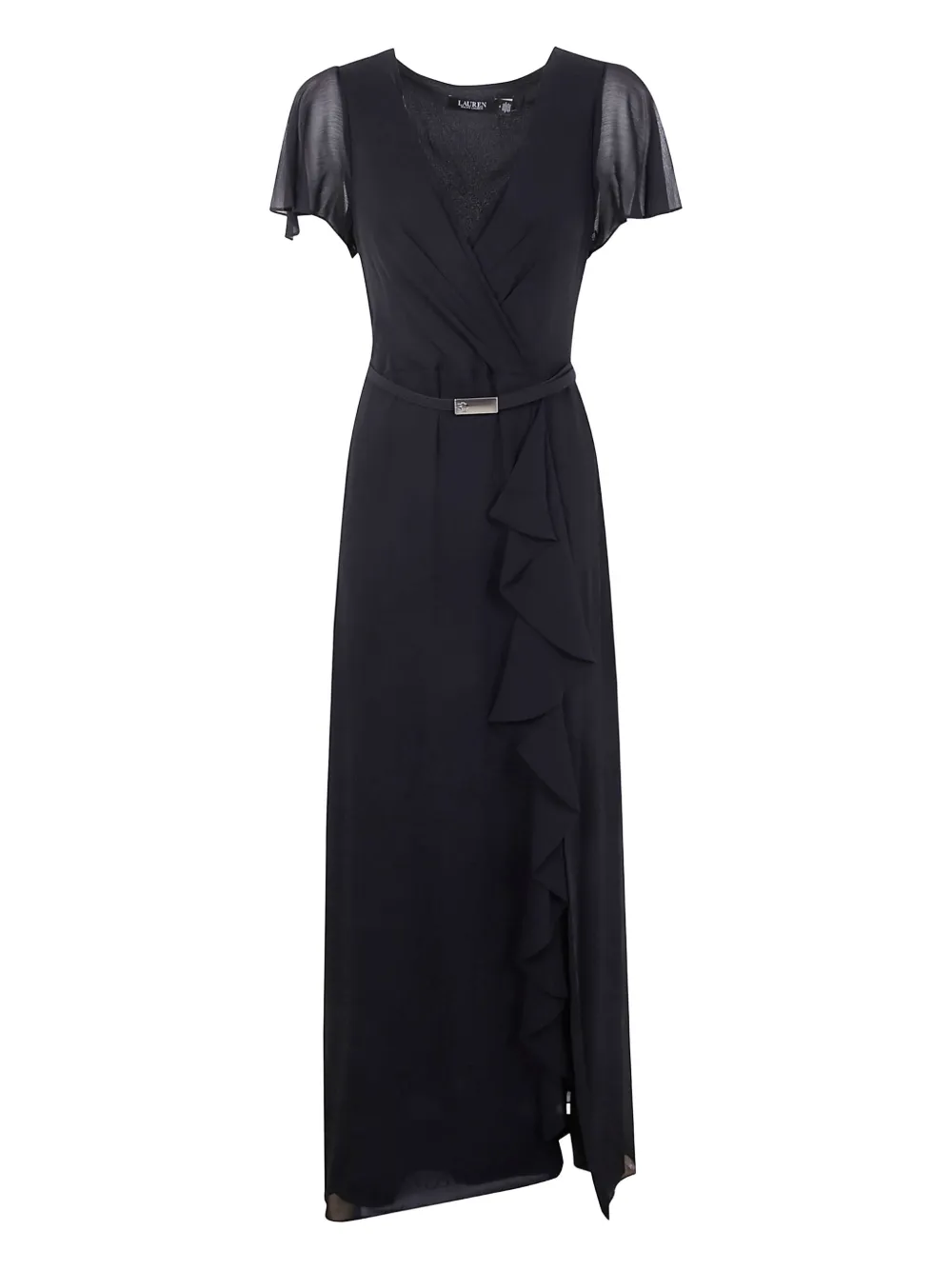 

Платье макси с оборками Lauren Ralph Lauren, черный