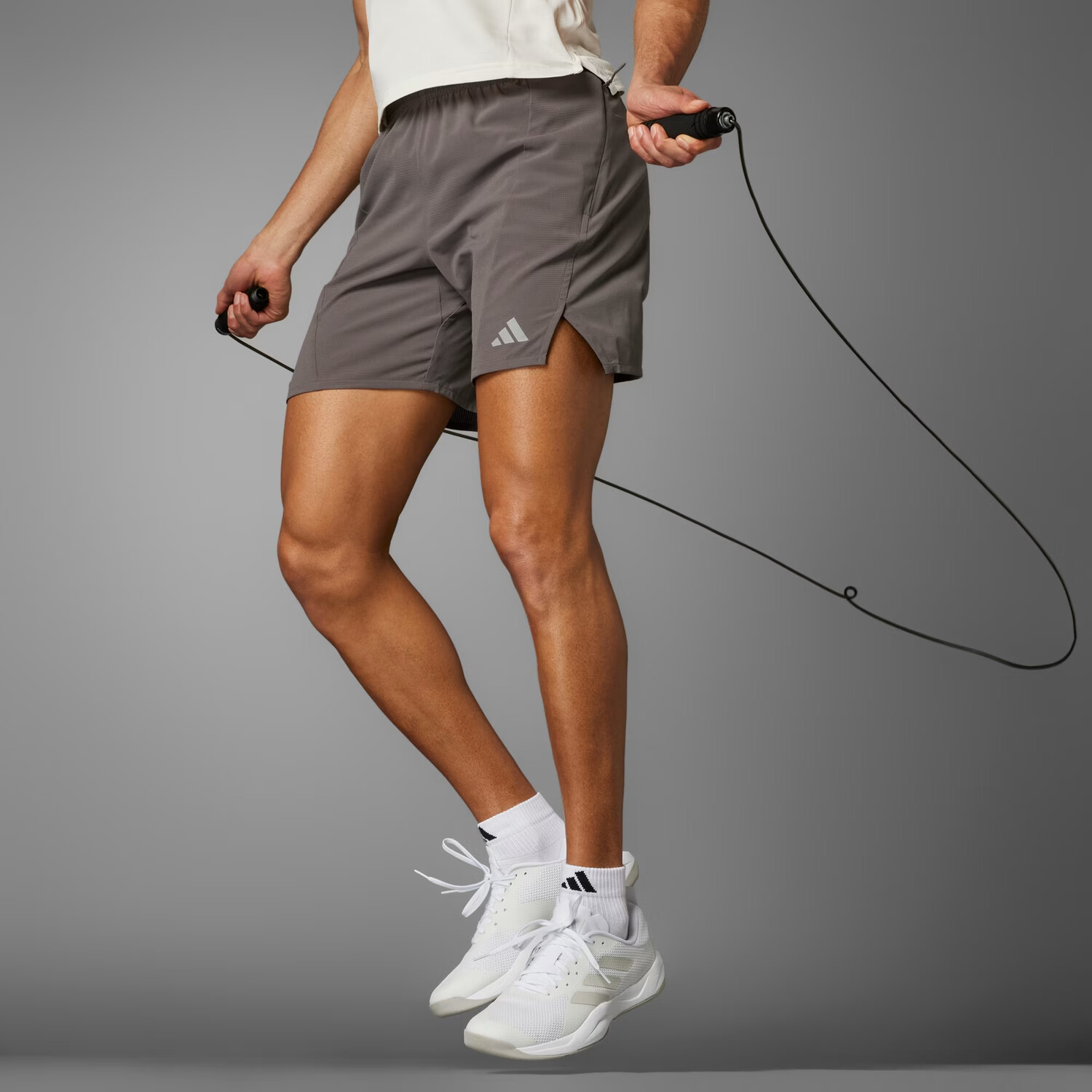 Hiit повседневные шорты мужские серые Adidas, серый — фото 4