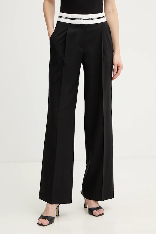 

Шерстяные брюки bw essential Karl Lagerfeld, черный