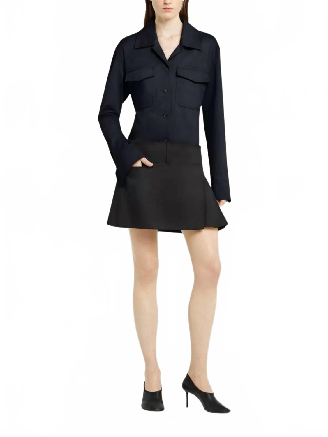 

Универсальная поликоттоновая рубашка в темно-синем цвете Courreges