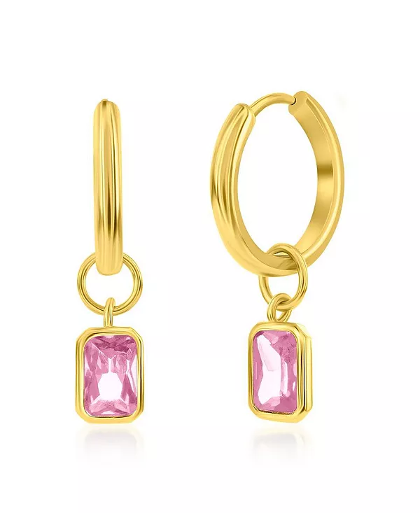 

Серебряное кольцо с фианитами, серьги-подвески Simona, pink