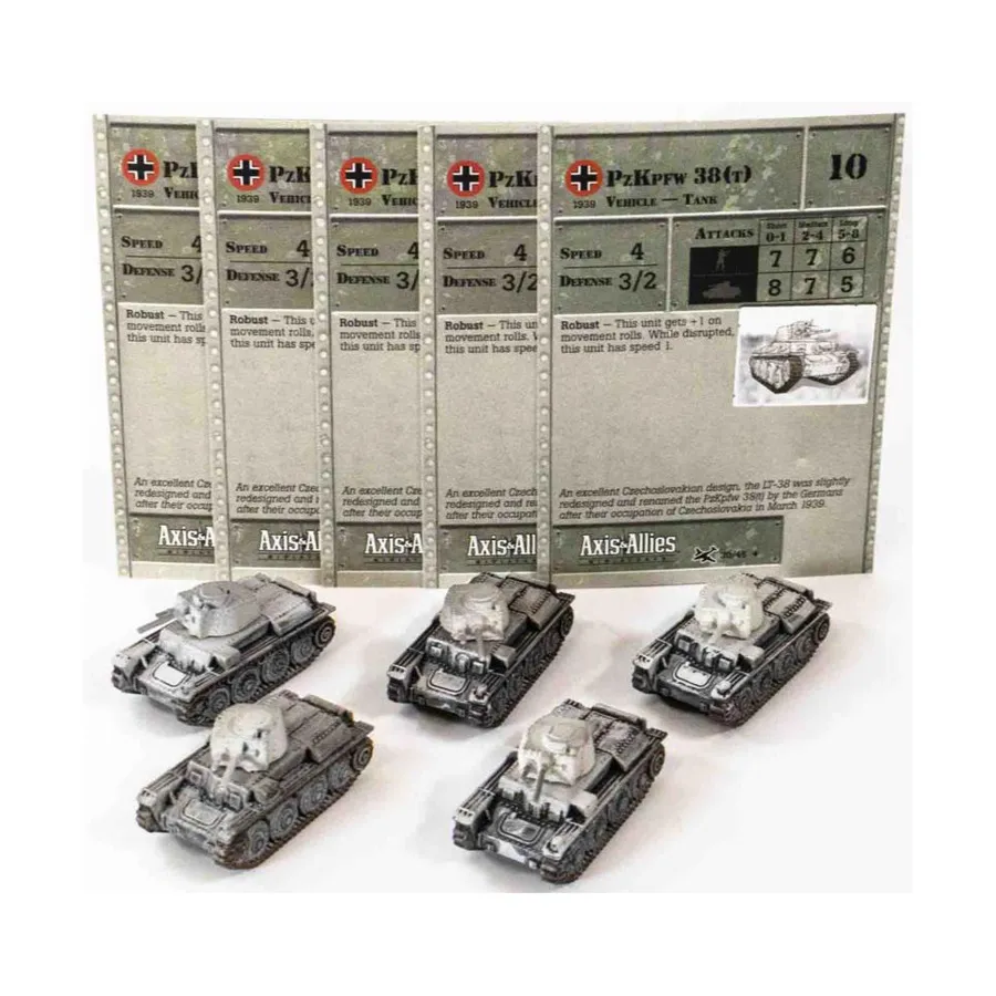 

PzKpfw 38(T) (U) x5, Axis & Allies - Collectible Miniatures Game - Reserves Singles