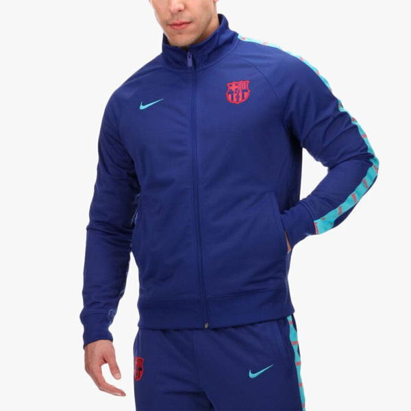 Куртка Nike Barcelona Football Club Fan Edition Soccer/Football Training Sports Jacket Royal blue, синий — фото 3