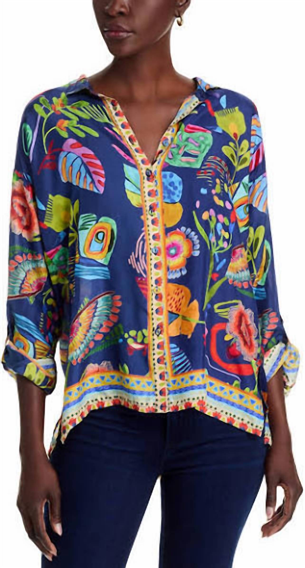 

Оверсайз рубашка Одри в расцветке Фар Аут Johnny Was, Far Out