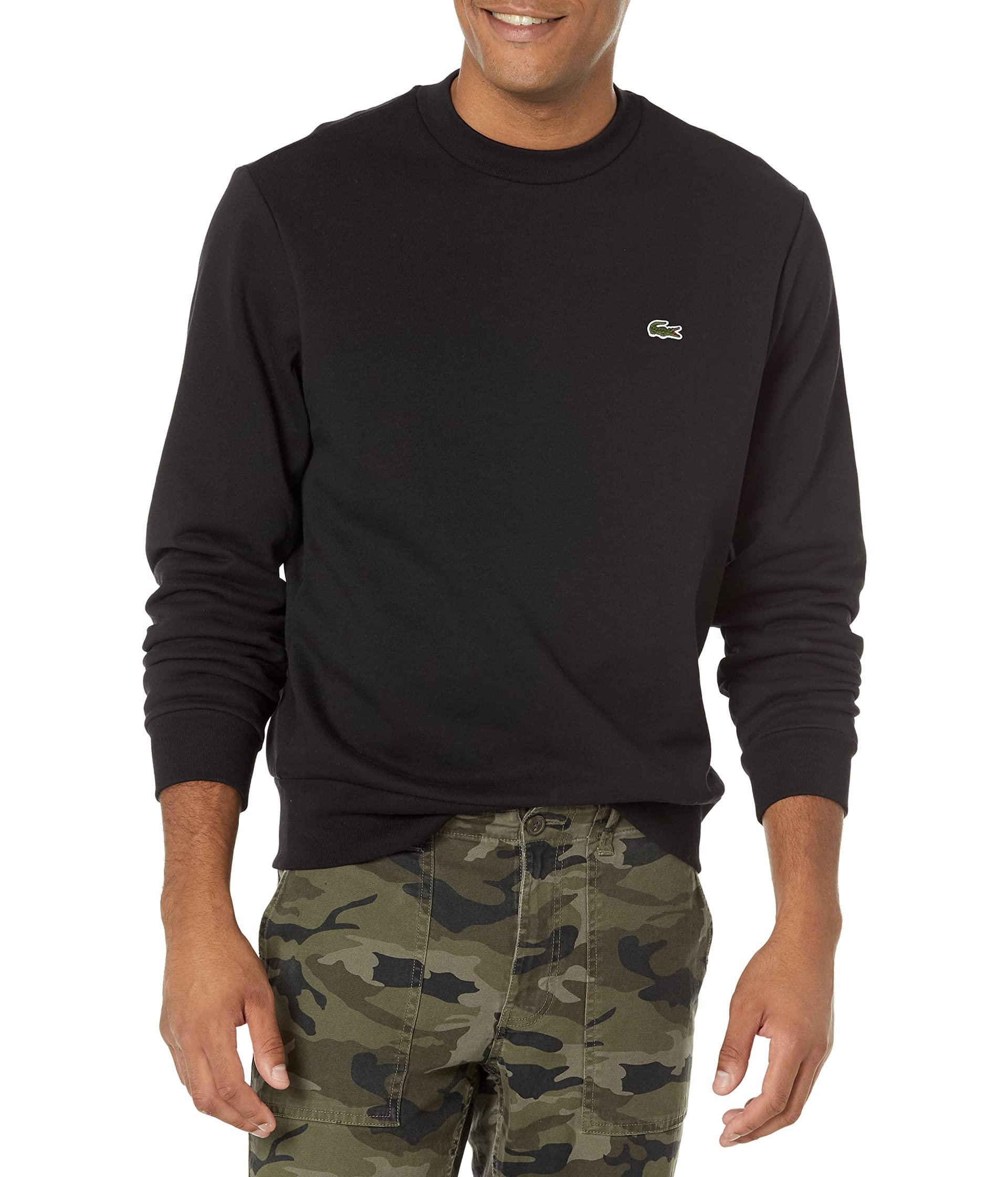 

Толстовка Lacoste Essentials Crew Neck Sweatshirt, черный