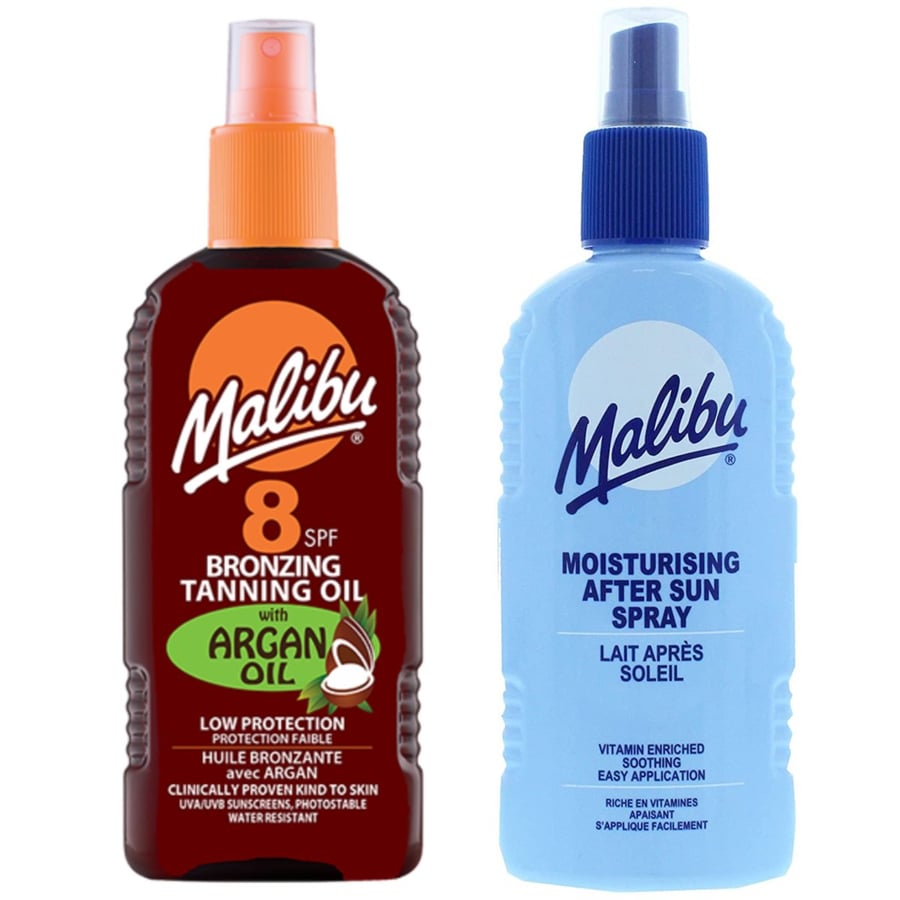 

Масло для загара Malibu Argan SPF8 200 мл + Бальзам-спрей после загара 200 мл