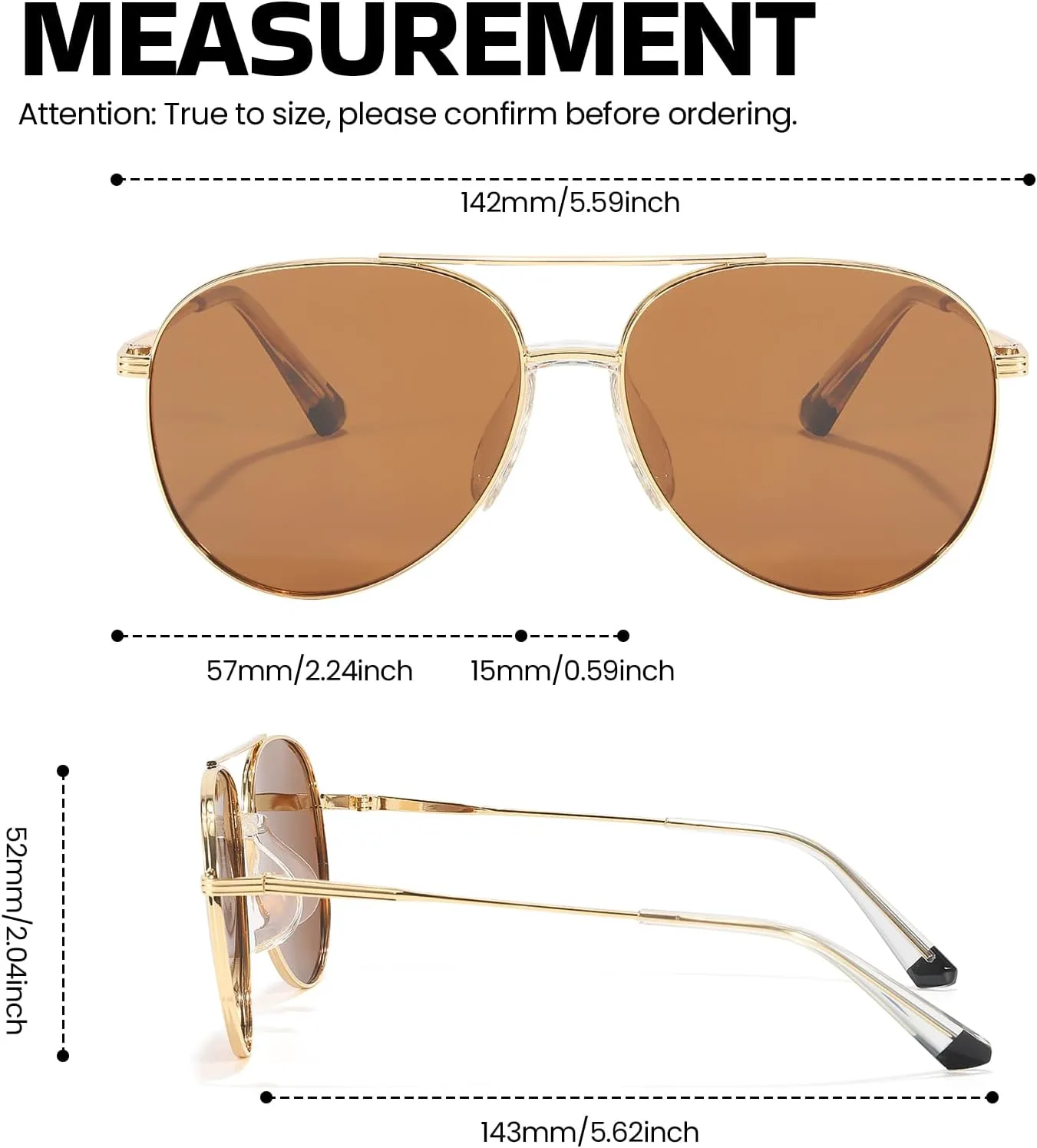 

Солнцезащитные очки-авиаторы SODQW, не спутывающиеся, для женщин и мужчин, поляризованные, с защитой от УФ-излучения, модные очки 2026 года, A04- Gold/Brown