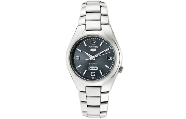 

SEIKO Часы Automatic Mechanical Movement Stainless Steel Strap Watch Unisex Gray Dial, Gray Blue Watch Dial