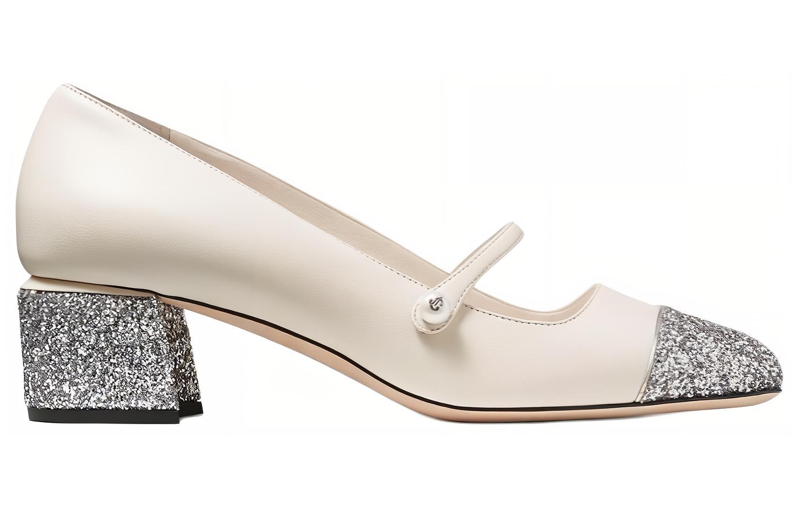 Туфли-лодочки Elisa 45mm Jimmy Choo, бело-серебристые — фото 3
