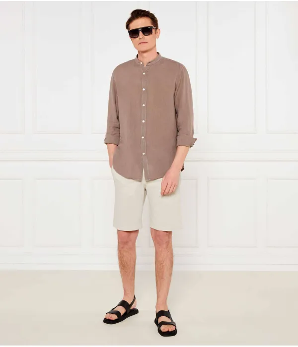Льняная рубашка race_1_m Regular fit Boss Orange, бежевый — фото 2