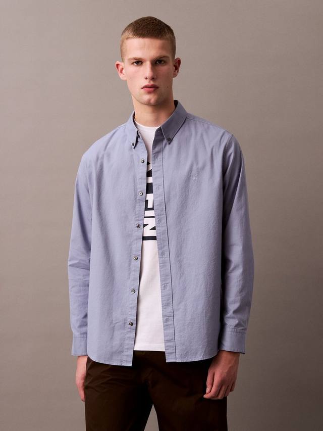 

Классическая оксфордская рубашка с длинными рукавами из хлопковой смеси Calvin Klein, Tempest