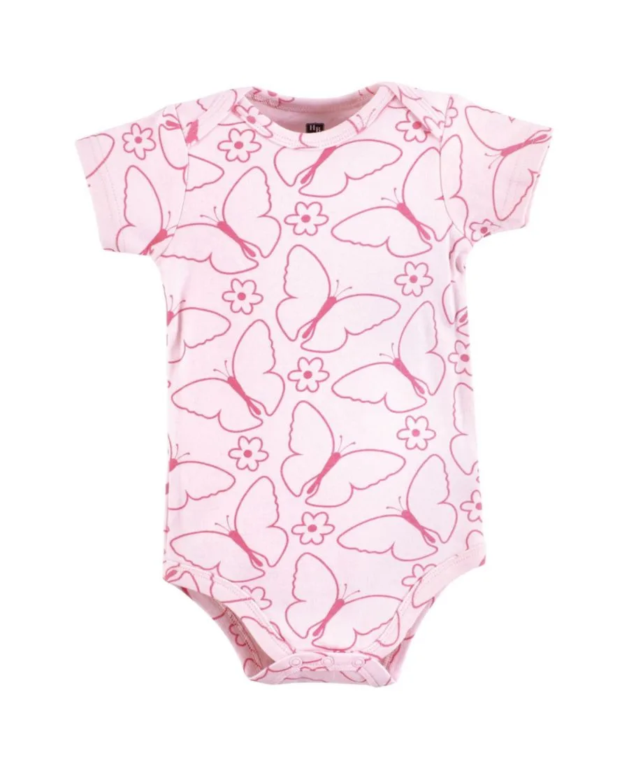 Комплект из 3 мягких хлопковых боди на каждый день Hudson Baby, Mommys Girl Butterfly — фото 4