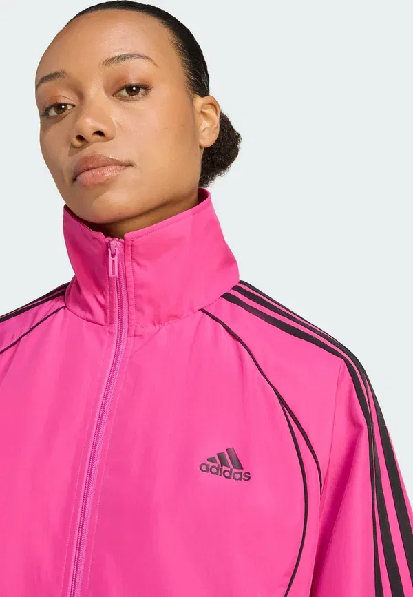 Куртка Teamgeist adicolor light jacket Adidas Originals, полупрозрачный фуксия черный — фото 4