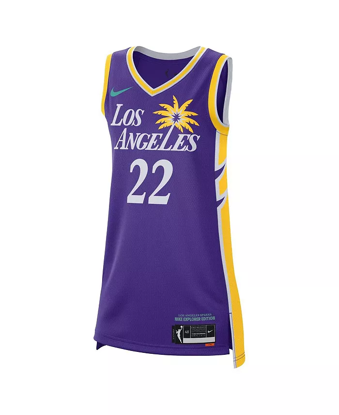 Мужская и женская баскетбольная майка Cameron Brink Los Angeles Sparks в фиолетовом цвете, коллекция WNBA Draft Explorer 2024 Nike — фото 2