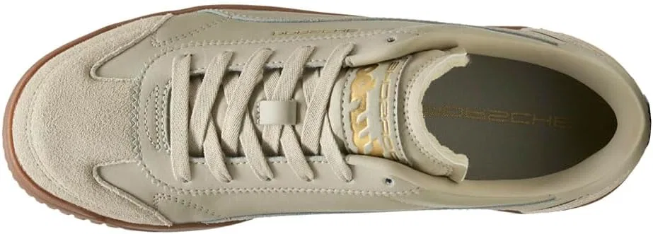 Мужские кроссовки PUMA Porsche Legacy X Club 5V5 Lux на шнуровке, повседневные, бежевые — фото 4
