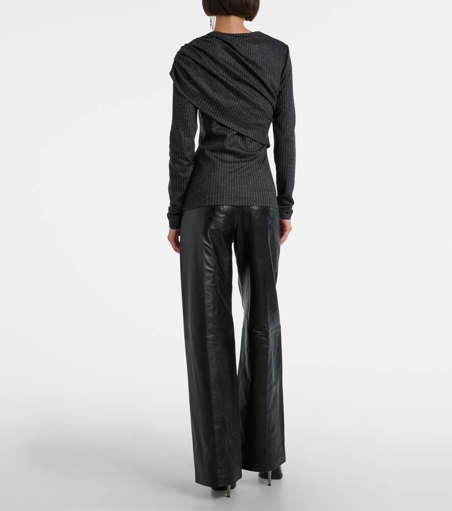 Топ Asna из шерсти и хлопка с меловыми полосками Isabel Marant, Anthracite — фото 3