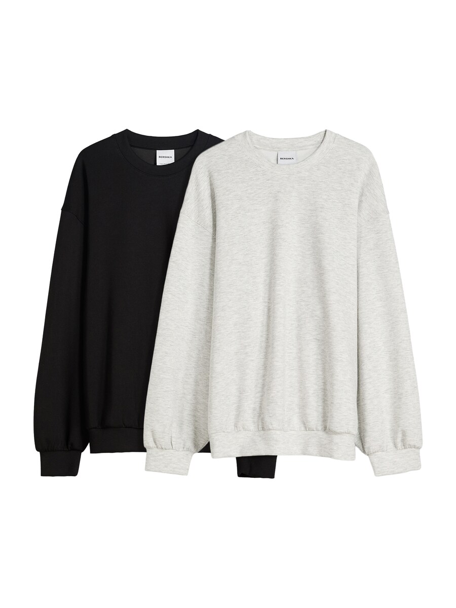 

Толстовка Bershka, Light grey/Black