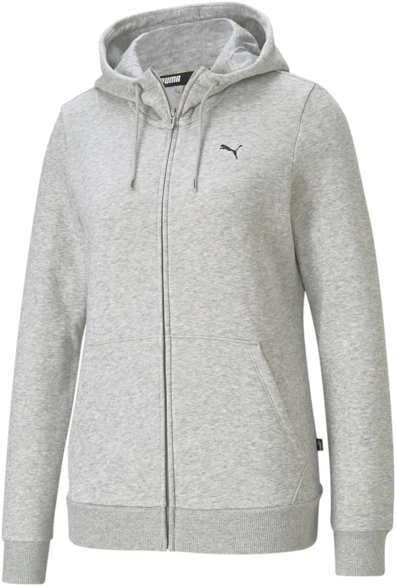

Толстовка с капюшоном PUMA "ESS SMALL LOGO FULL-ZIP HOODIE FL", серый