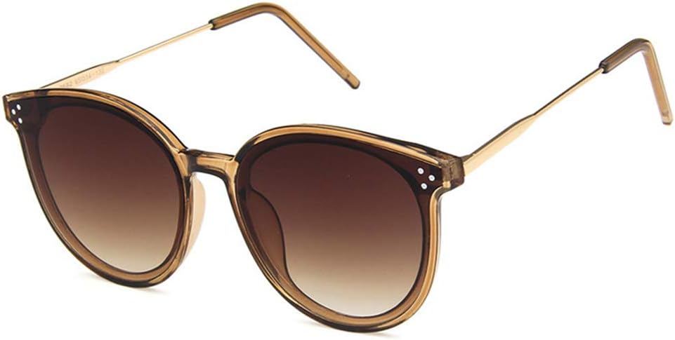 

Солнцезащитные очки Shiratori унисекс в стиле ретро, ​​ярко-черные, серые, для отдыха и путешествий, овальные, неполяризованные, с защитой от УФ-излучения UV400, Brown