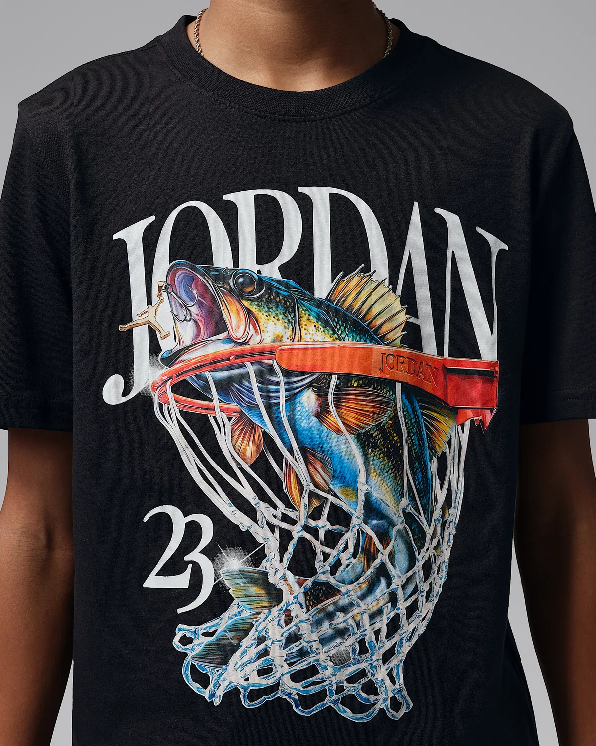 Детская футболка Jordan Catch of the Day, Black — фото 4