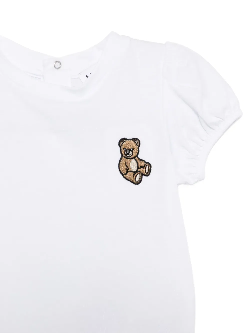 Комбинезон для новорожденного с цветочным принтом Moschino Kids, белый — фото 3