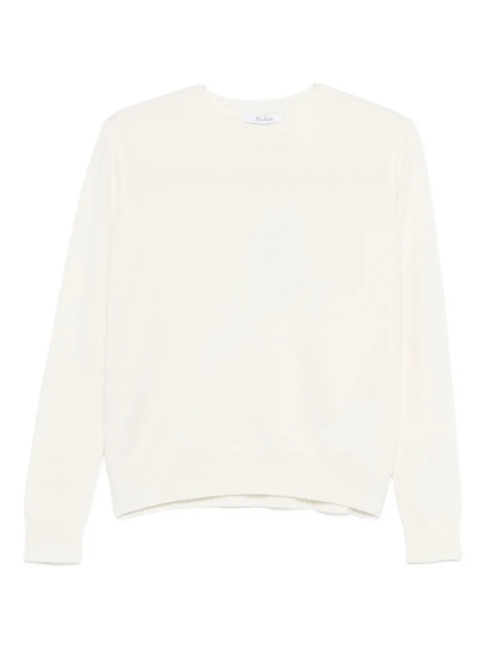 

Свитер с круглым вырезом и длинными рукавами MAX MARA, белый