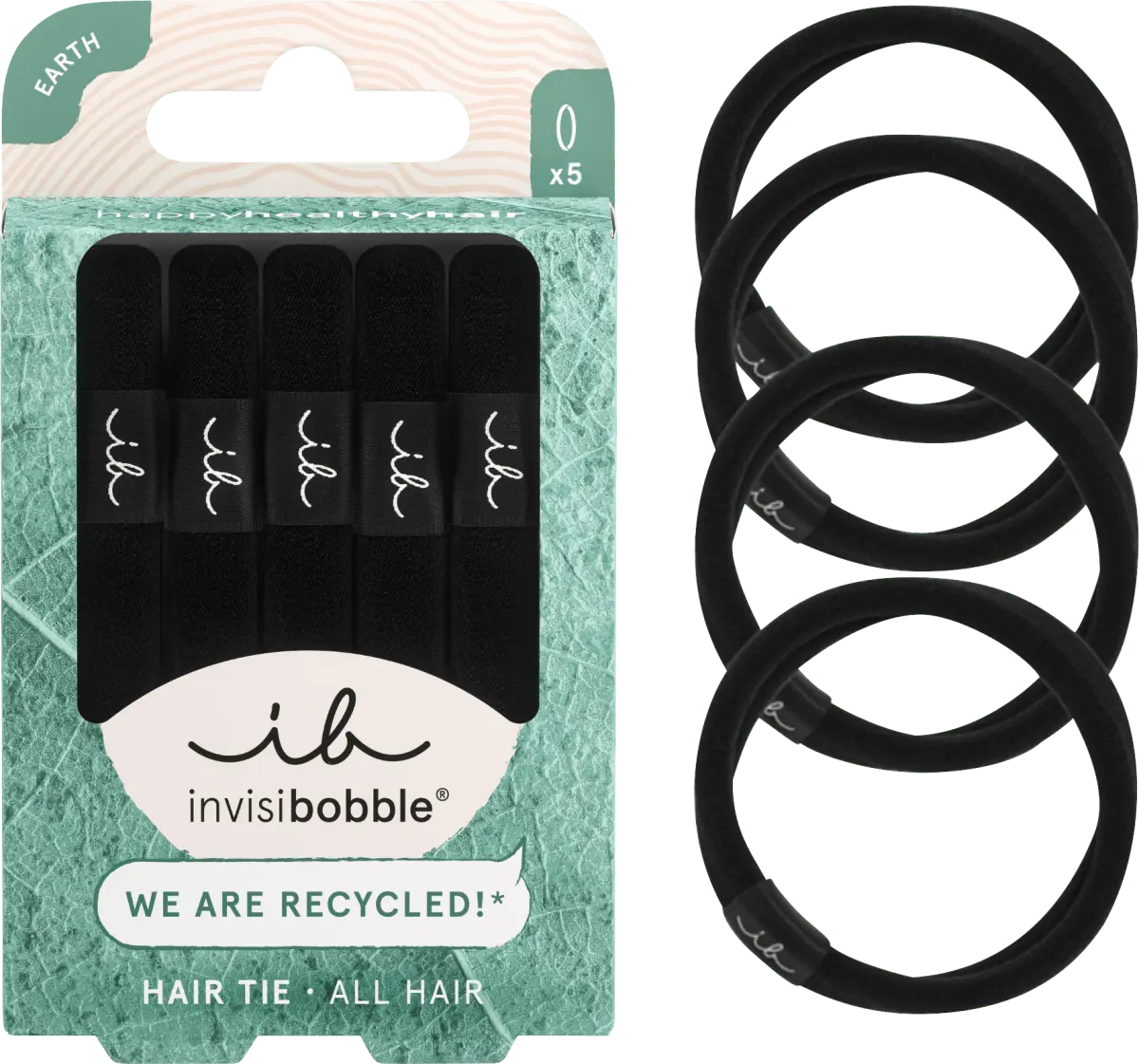 

Резинка для волос Hair Tie Black 5 шт. invisibobble