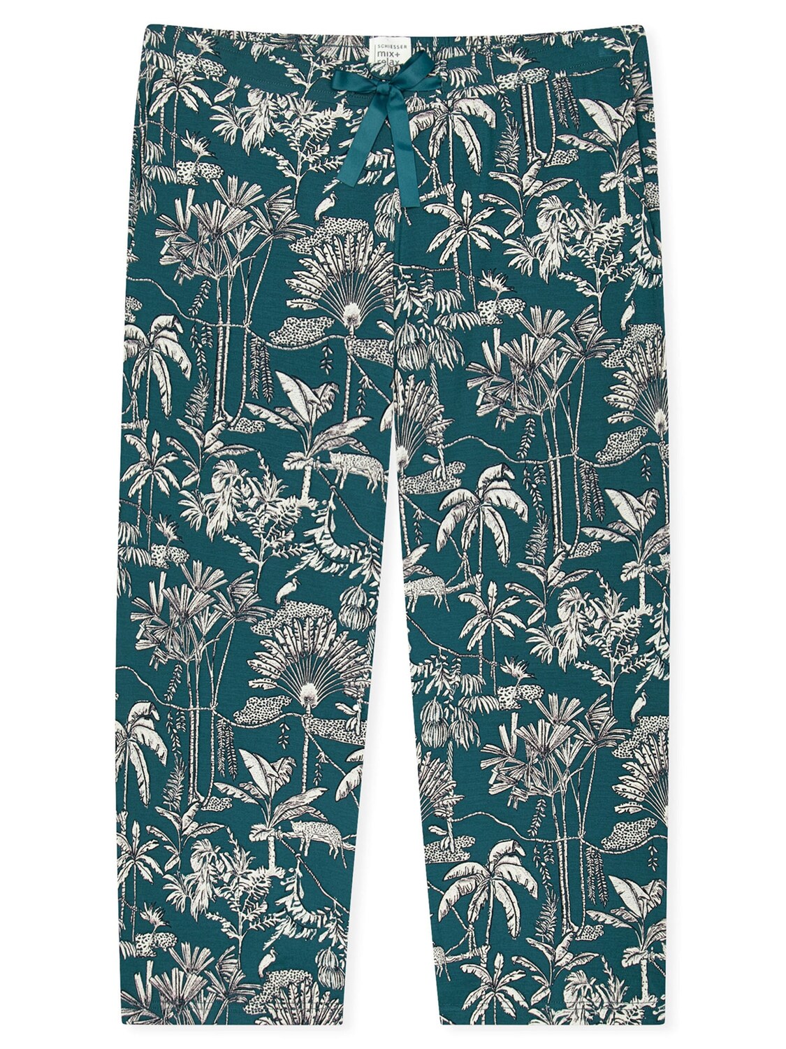 

SCHIESSER Пижамные штаны 'Mix+Relax' в зеленом цвете