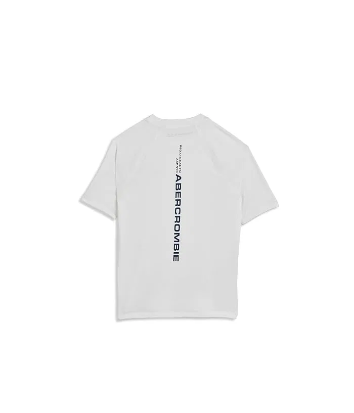 Рашгард Core Short Sleeve abercrombie kids, Bright White — фото 2