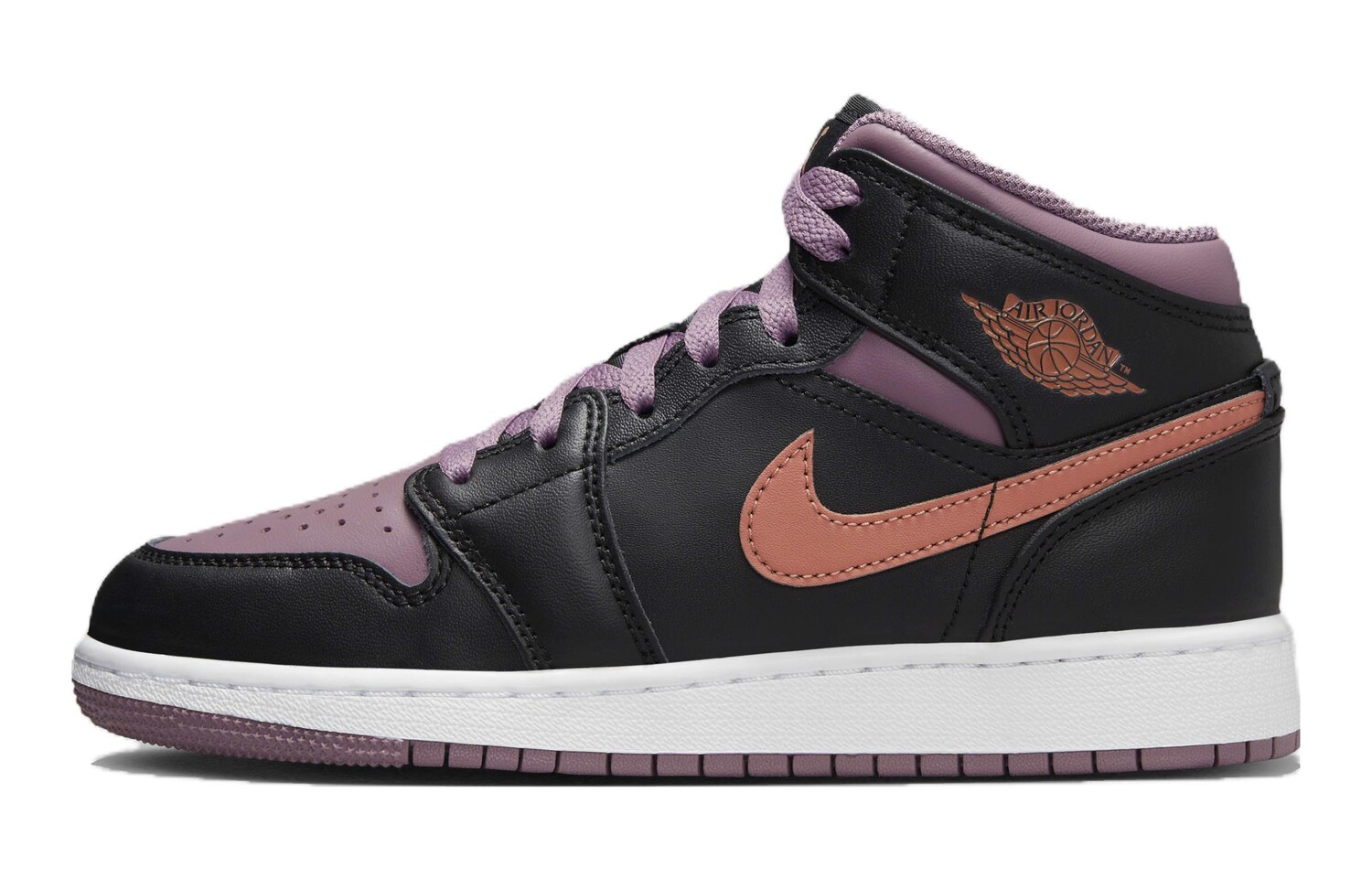 Кроссовки Jordan 1 Mid SE 'Black Sky J Mauve' GS, фиолетовый