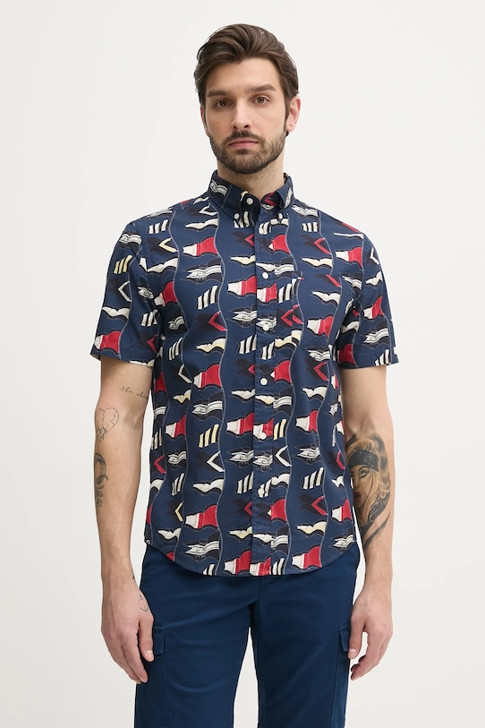 

Хлопковая рубашка Tommy Hilfiger, темно-синий