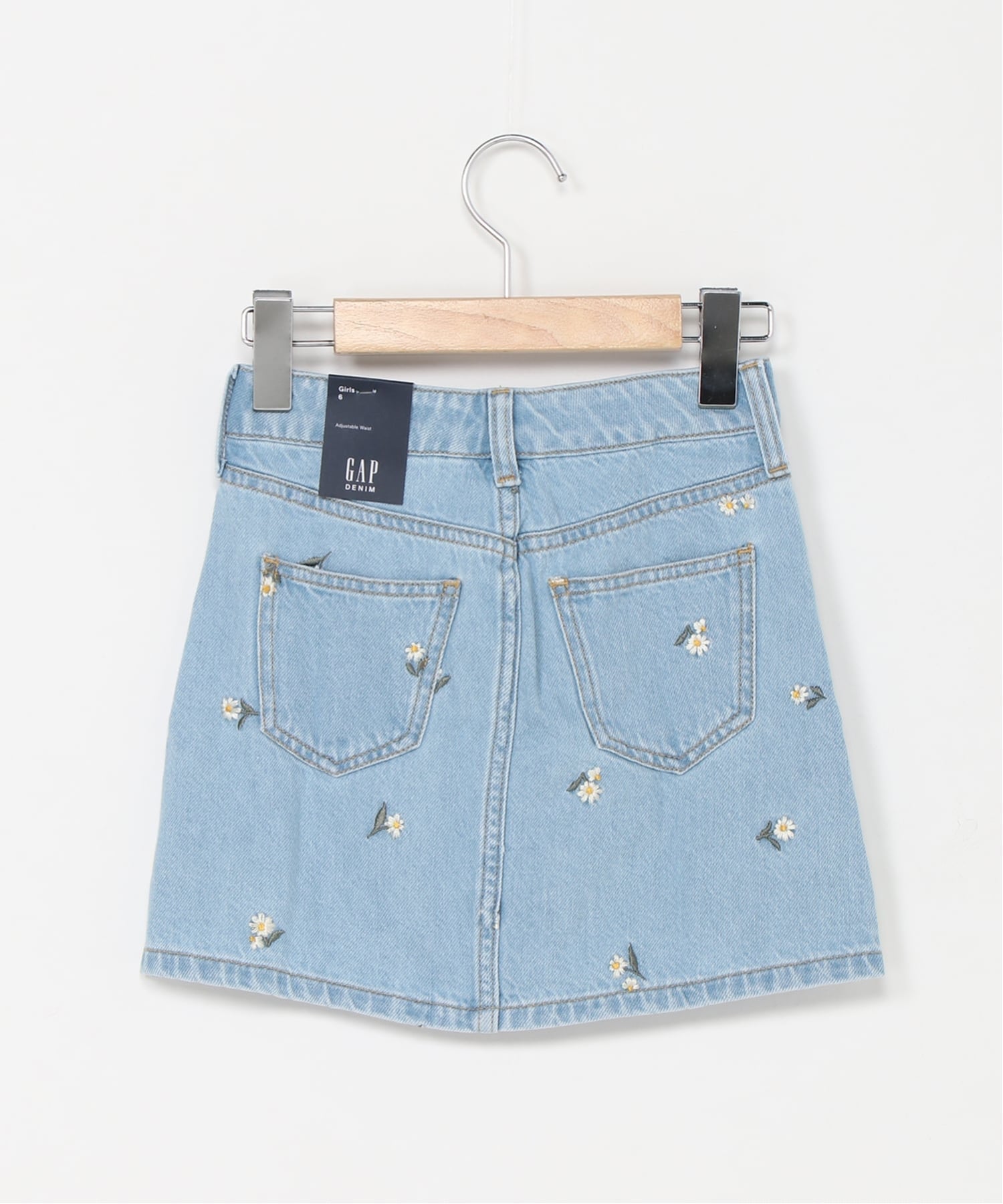 (K) Джинсовая юбка с вышивкой (детская) GAP, DAISY_PRINT_MULTI — фото 4