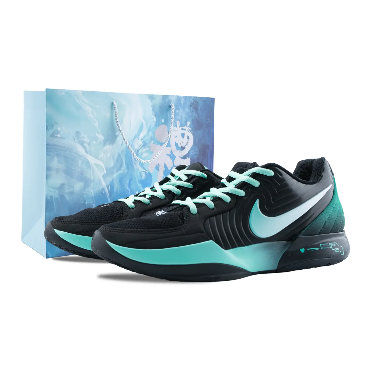 

Nike Баскетбольные кроссовки Ja 2 Morant 2, King Of Shooters, износостойкие, низкие, мужские, черно-зеленые