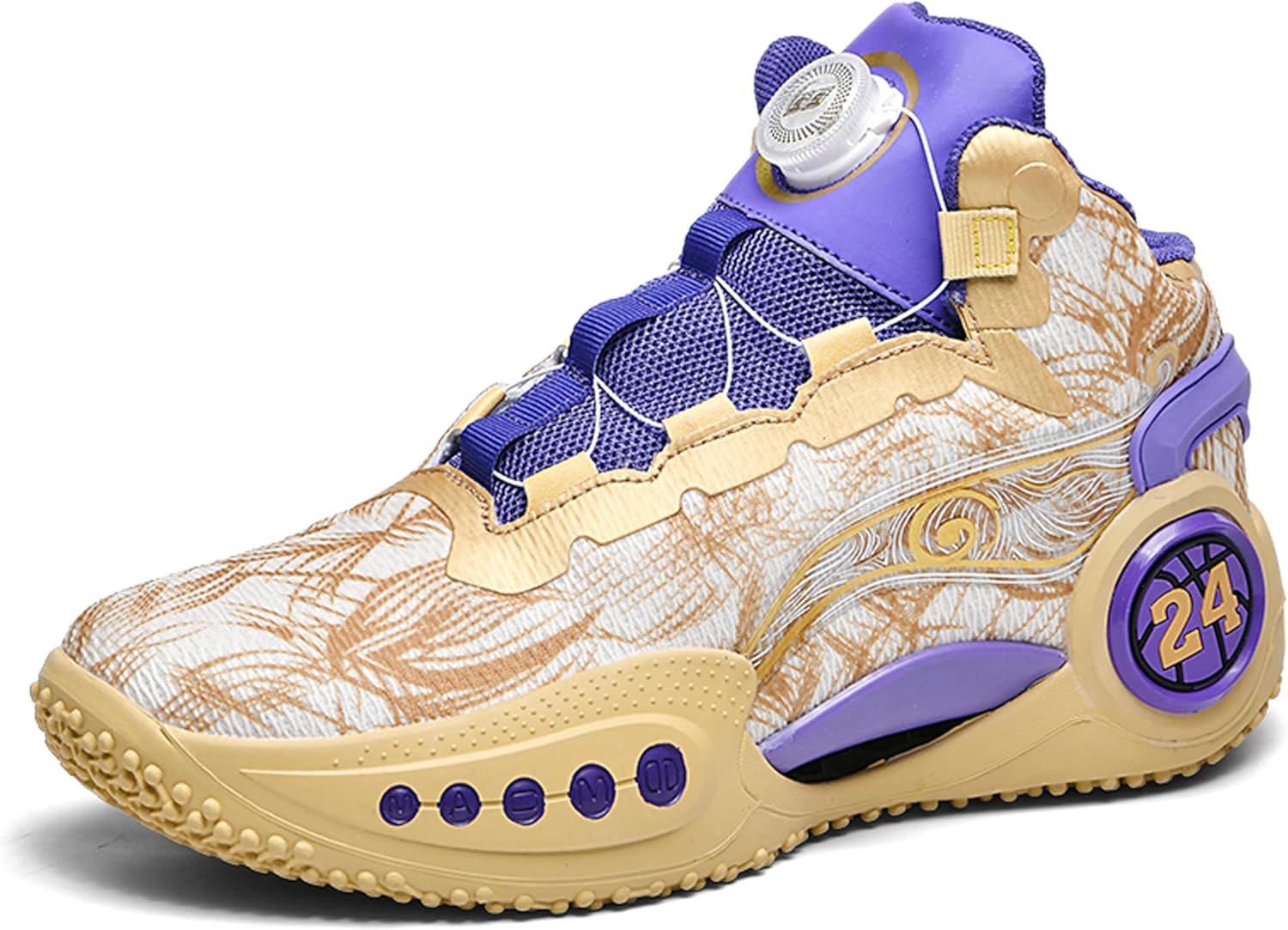 

Мужские баскетбольные кроссовки на высокой подошве с противоскользящей и износостойкой подошвой, кроссовки для бега с граффити-дизайном, модная спортивная обувь Bemygreenbag, золотой
