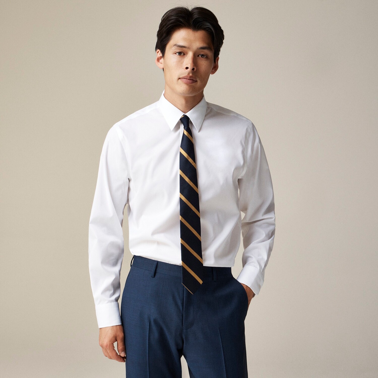 

Рубашка Bowery из ткани без складок с отложным воротником J.Crew, белый