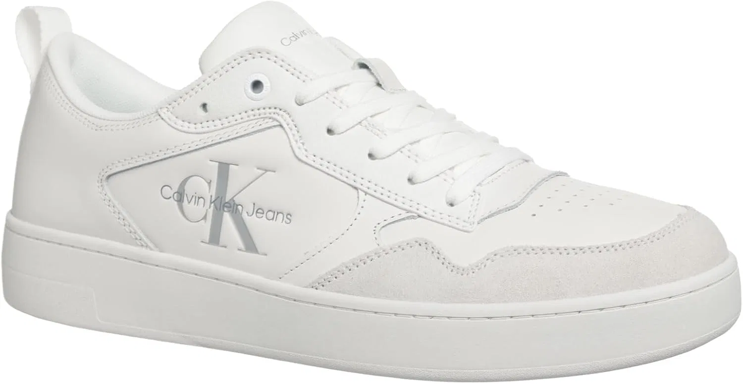 Мужские кожаные кроссовки Calvin Klein Jeans Cupsole Low, White Triple Bright White — фото 4