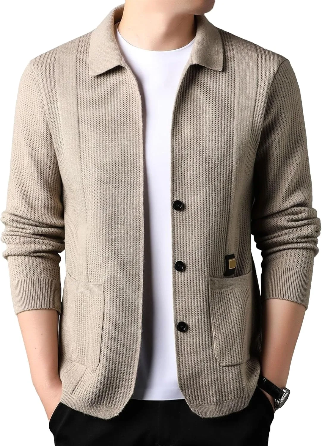 

Мужской стильный кардиган для бизнес-кэжуал Maiyifu-GJ