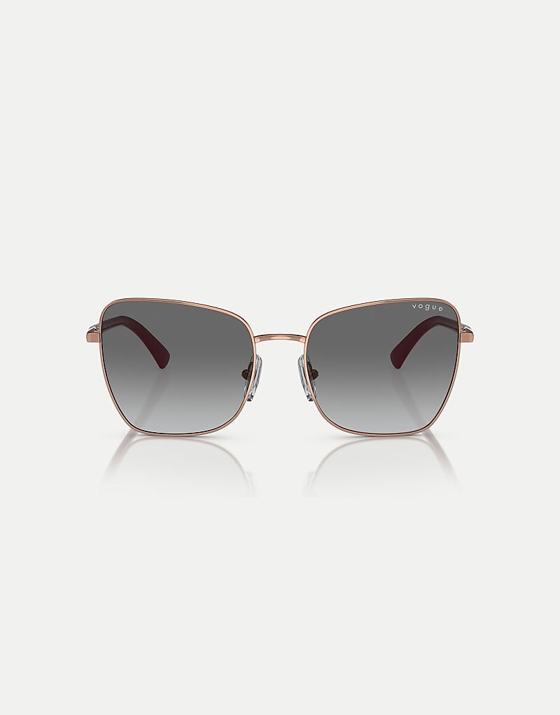 

Солнцезащитные очки-бабочки Vogue Eyewear розового золота с серыми линзами