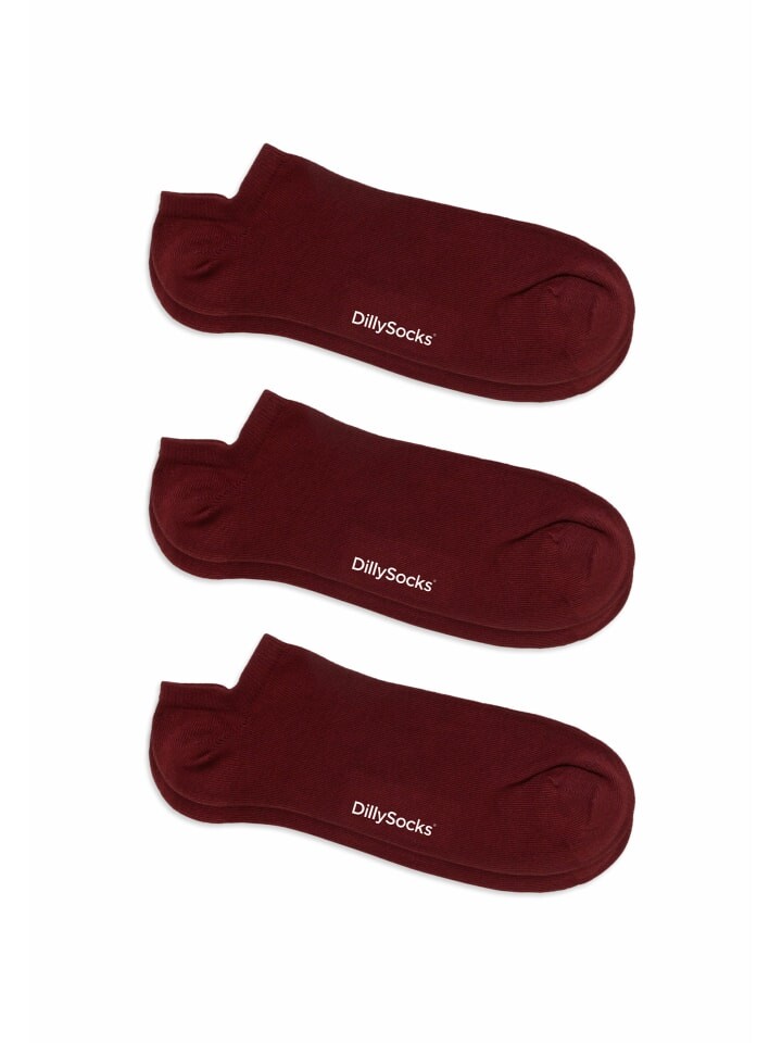 

Носки DillySocks 3er Pack Sneaker One Color Shorties, цвет wine red