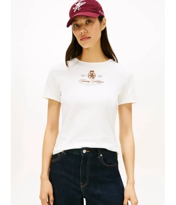 Футболка VARSITY slim fit Tommy Hilfiger, экрю