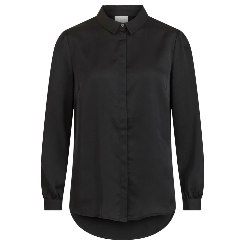 

Черная рубашка из полиэстера Vila Clothes