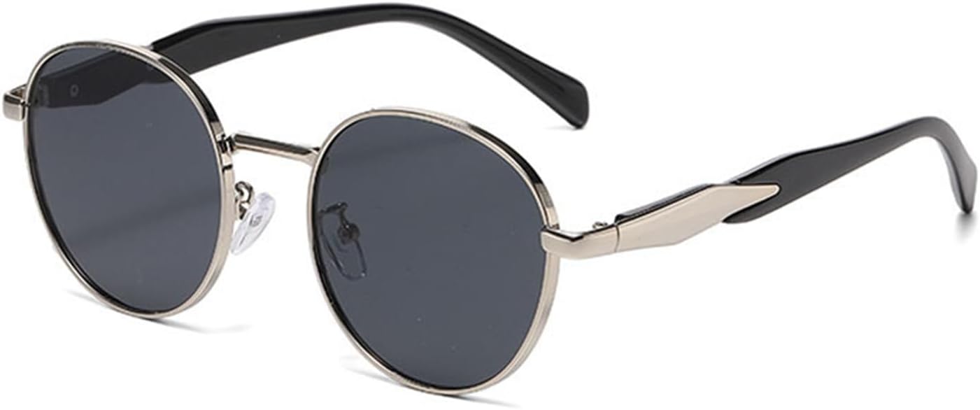 

Солнцезащитные очки J&L в стиле ретро, ​​овальные, для женщин и мужчин. Модные солнцезащитные очки, классические, с защитой от УФ-излучения UV400, модель 2412 J&L Glasses, Silver / Black