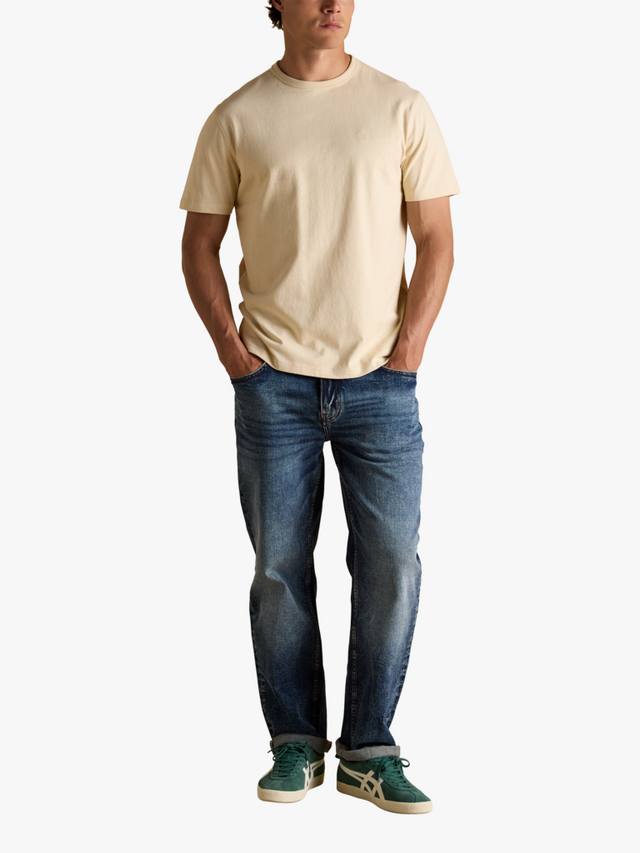 

Хлопковая футболка Regular Fit с коротким рукавом в стиле регби Joules, Cream