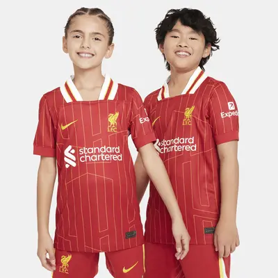 

Джерси Nike Liverpool FC 2024/25 Stadium Home, цвет Gym Red/White/Chrome Yellow