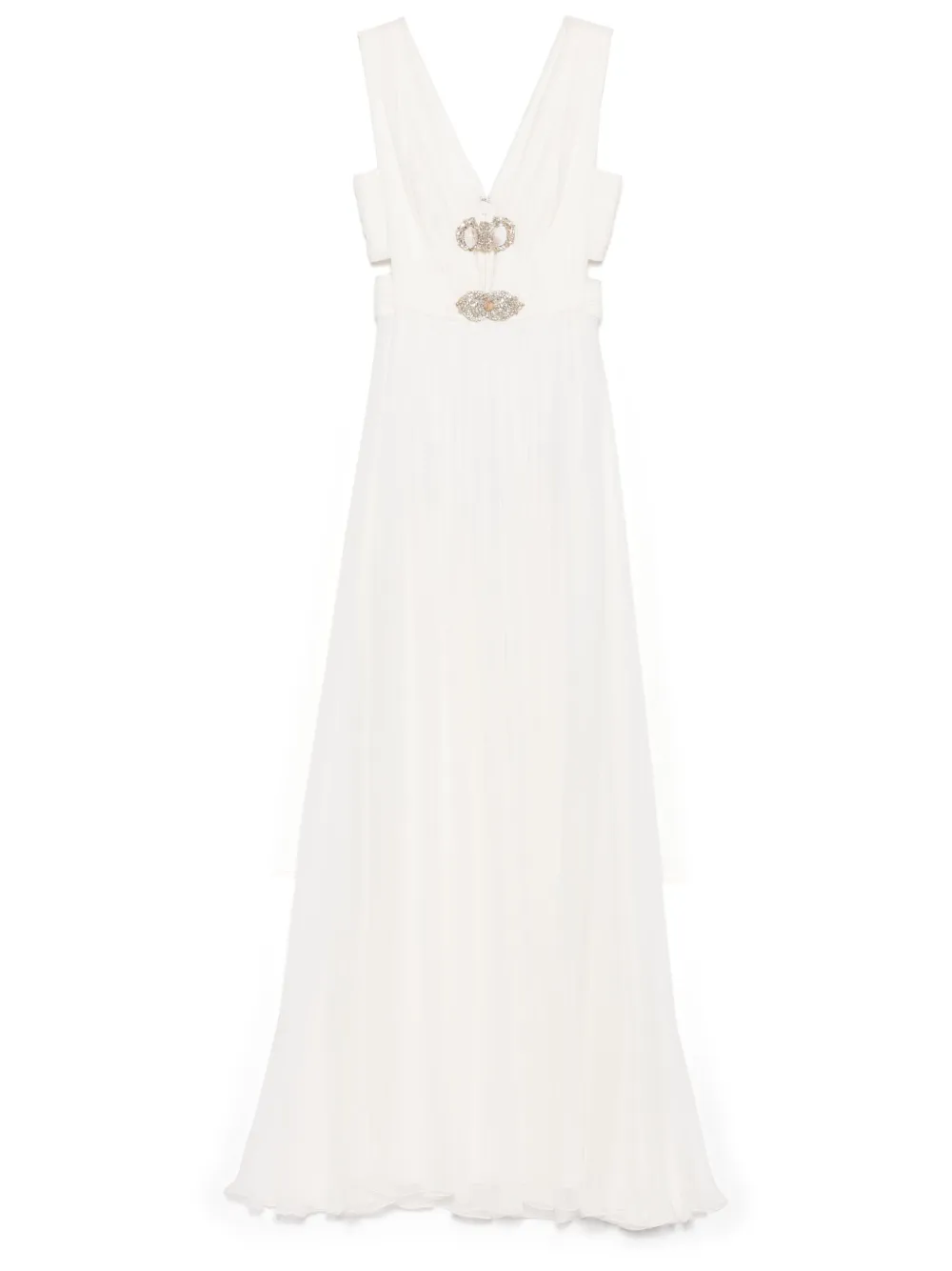 

Платье с V-образным вырезом Zuhair Murad, белый