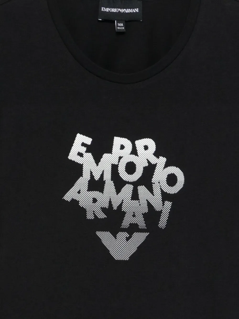 Футболки с логотипом (комплект из двух штук) Emporio Armani Kids, черный — фото 2