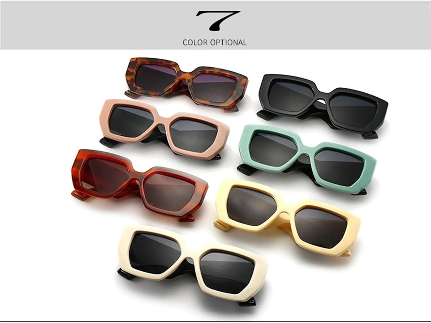 

Женские солнцезащитные очки в квадратной оправе большого размера, для активного отдыха, мужские спортивные солнцезащитные очки для вождения Generic, Green