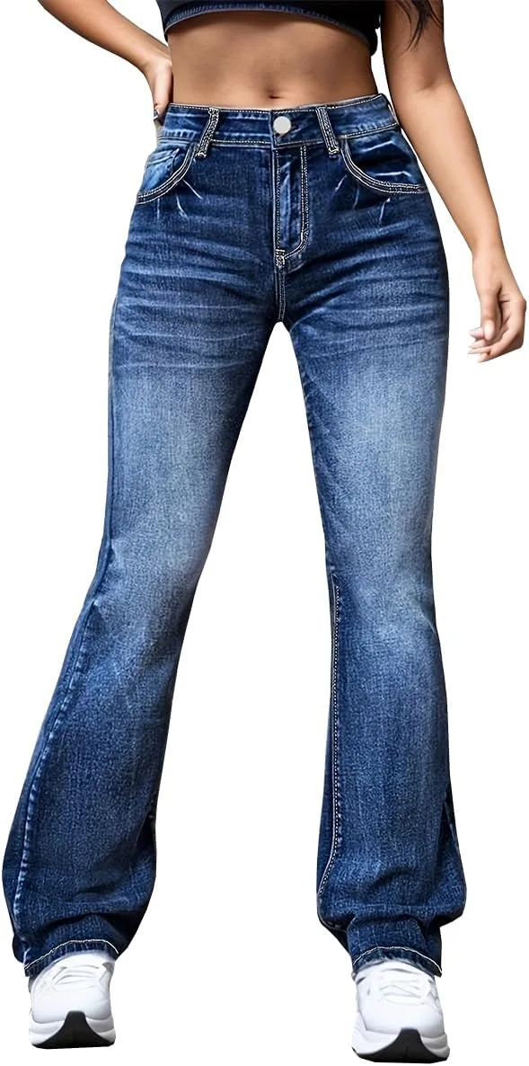 

Женские джинсы Mid Rise Bootcut, Vintage, Stretchy, Curvy Friendly TACSTRUN