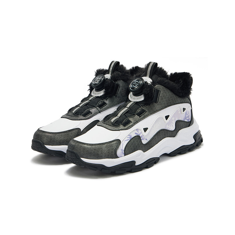Кроссовки XTEP Kids Lifestyle Shoes GS Mid-top Black/White, черный/белый — фото 2
