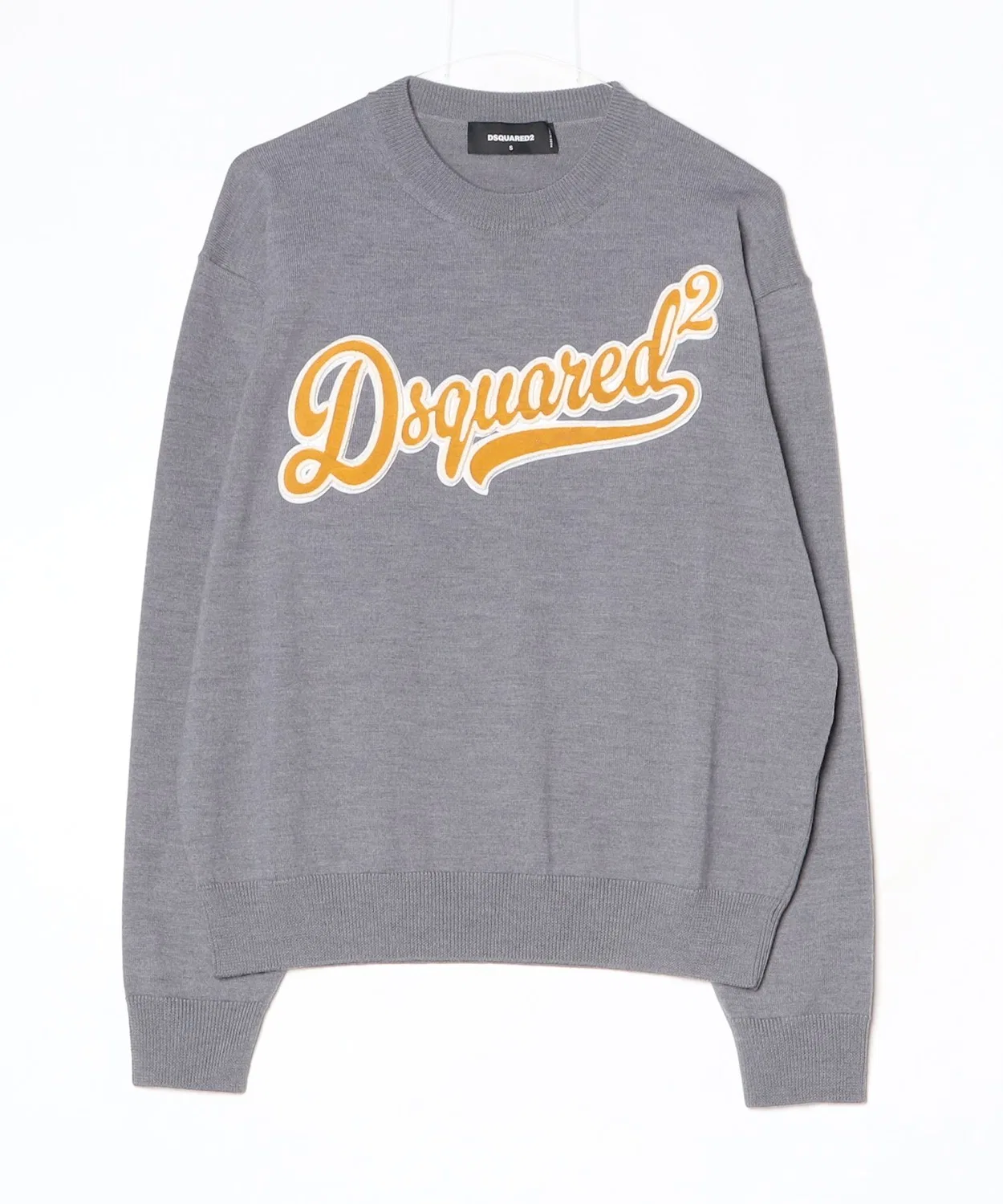 Свитер Dsquared2 Patch Knit из верблюжьей шерсти, серый
